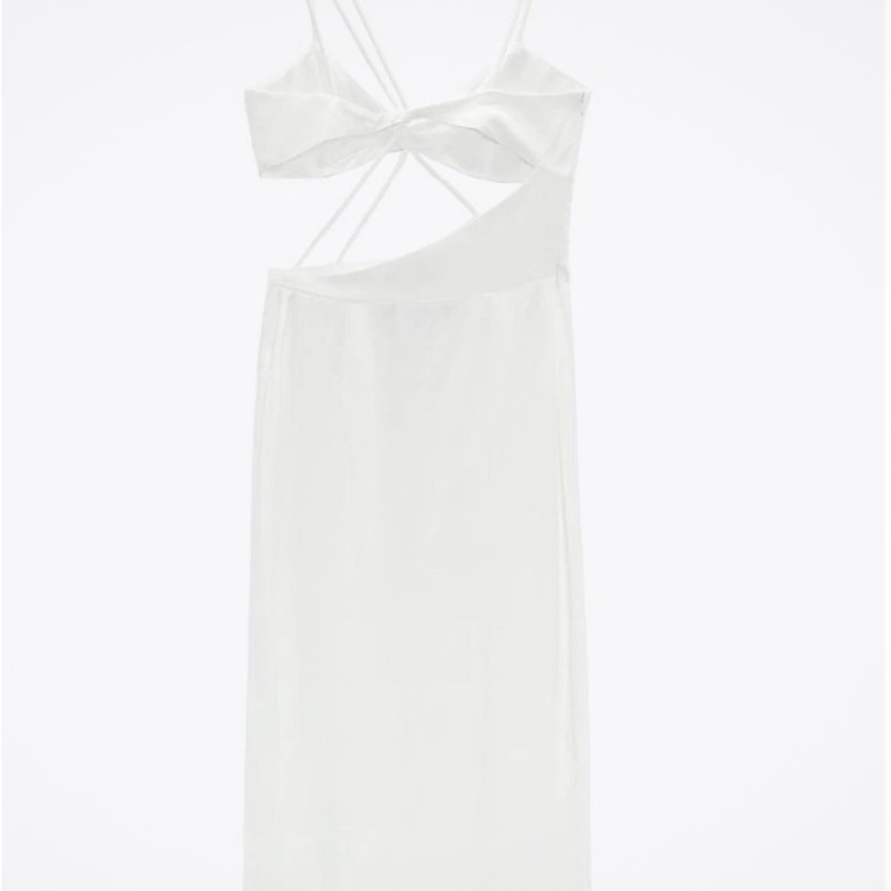 Zara White Midi Dress